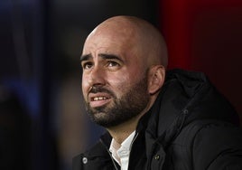 Claudio Giráldez, durante un partido.