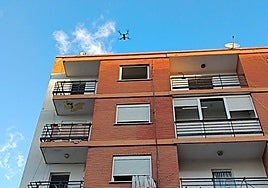 Vuelo con dron antes del inicio de los derribos en Torrent.