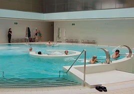 Usuarios del Balneario de Elgorriaga, en una imagen de archivo.