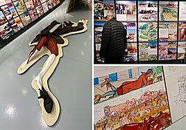 Detalles de la exposición que ofrece el Colgio de Arquitectos.