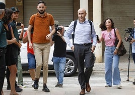 El presidente de la CHJ, Miguel Polo, a su llegada a los juzgados de Catarroja para declarar como testigo.