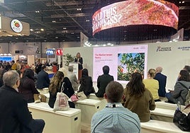 La concejala de Turismo, Paula Llobet, durante su presentación en la World Travel Market.