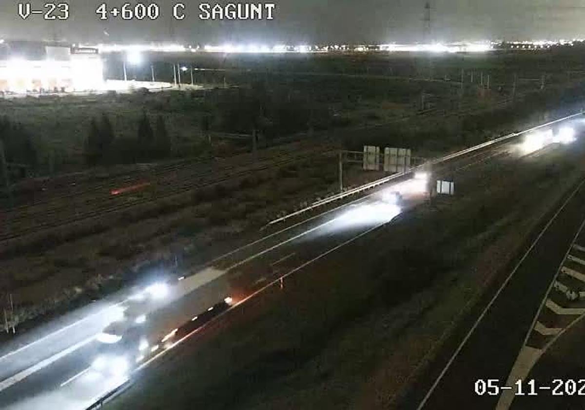 La A-23 a su paso por Sangunto.