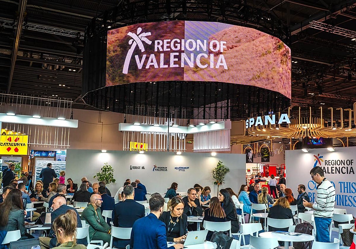 Puesto de la Comunitat Valenciana en la feria World Travel Market (WTM) de Londres.