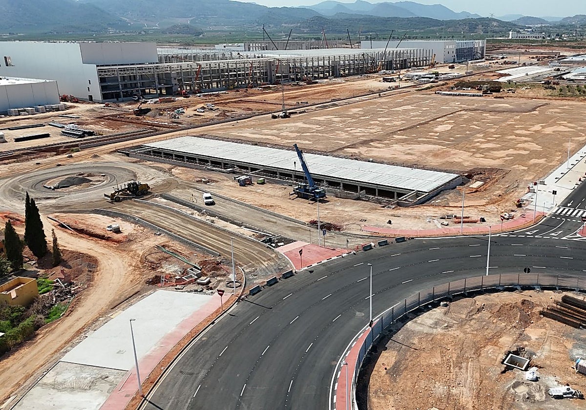 Imagen de las obras de la gigafactoría de PowerCo (Volkswagen) en Sagunto