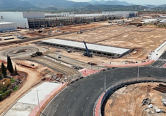 Imagen de las obras de la gigafactoría de PowerCo (Volkswagen) en Sagunto