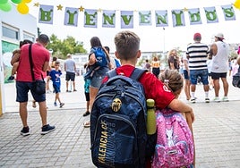 Inicio de curso en un colegio de Catarroja, el pasado septiembre.