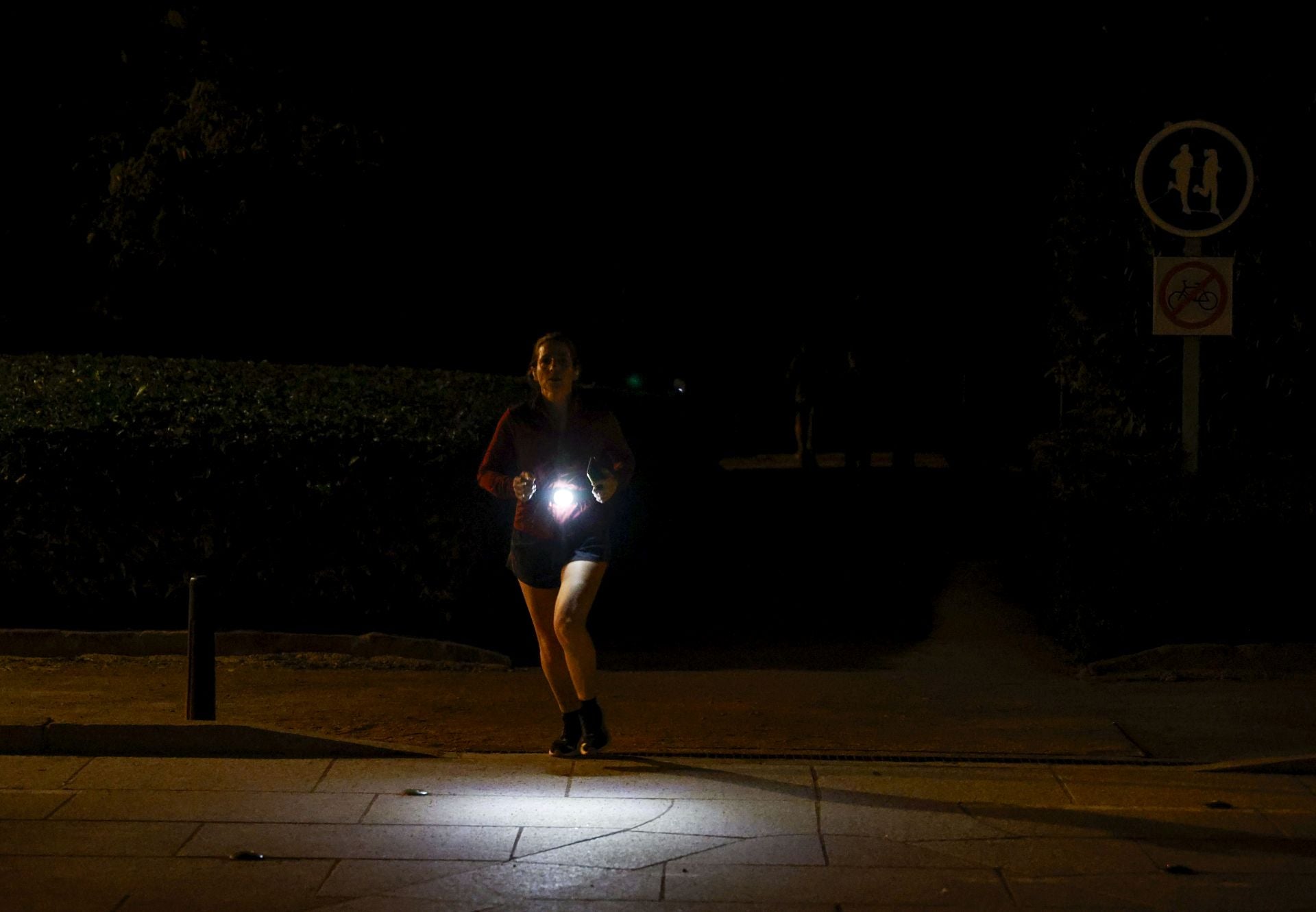 FOTOS | El jardín del Turia de Valencia, a oscuras