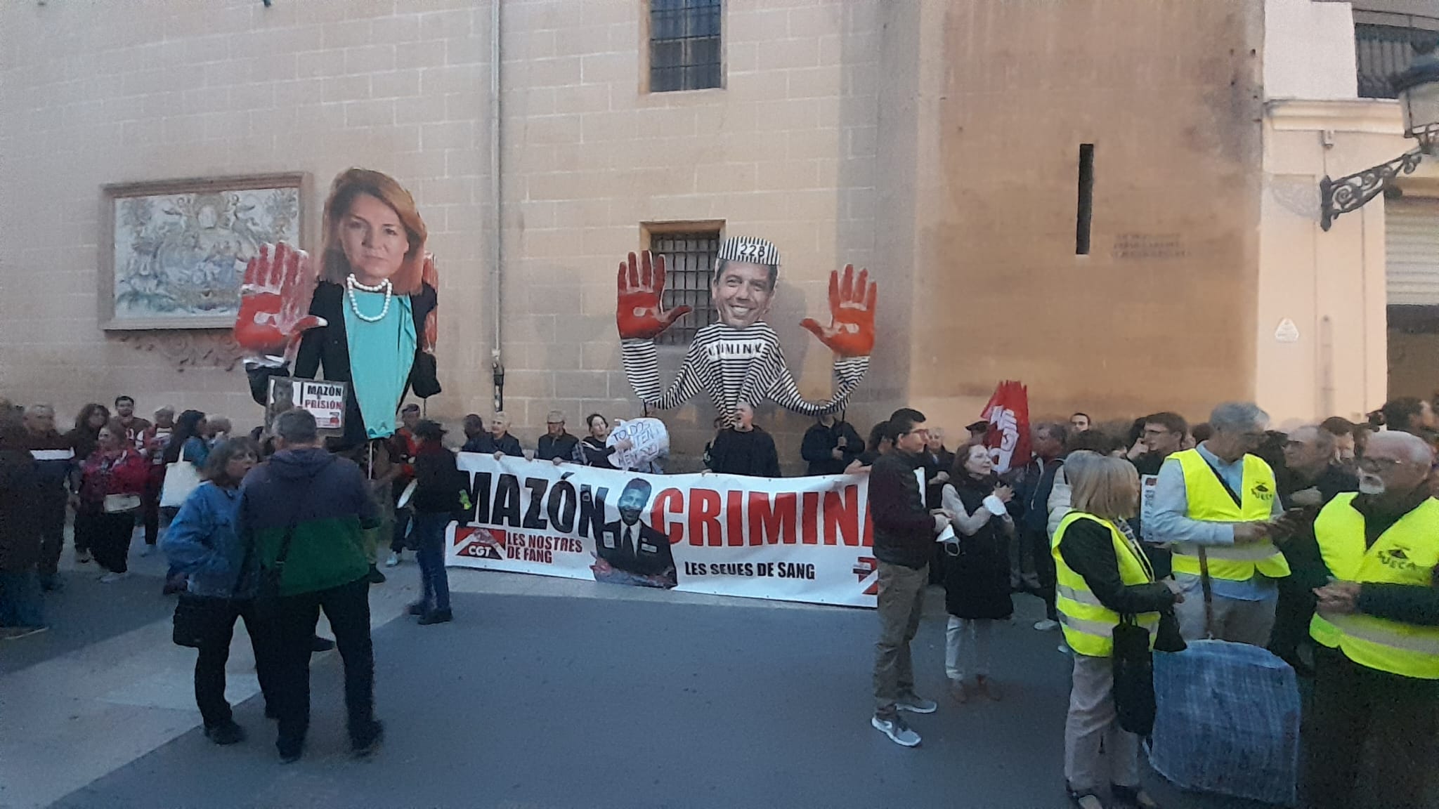 Imágenes de la protesta.