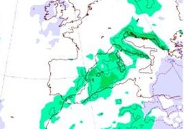Mapa de lluvias para la semana del 17 al 23 de noviembre.