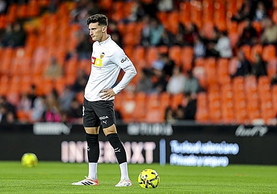 Pepelu, en el último partido en Mestalla.