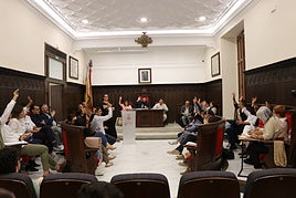 Votación en el pleno de Sagunto.