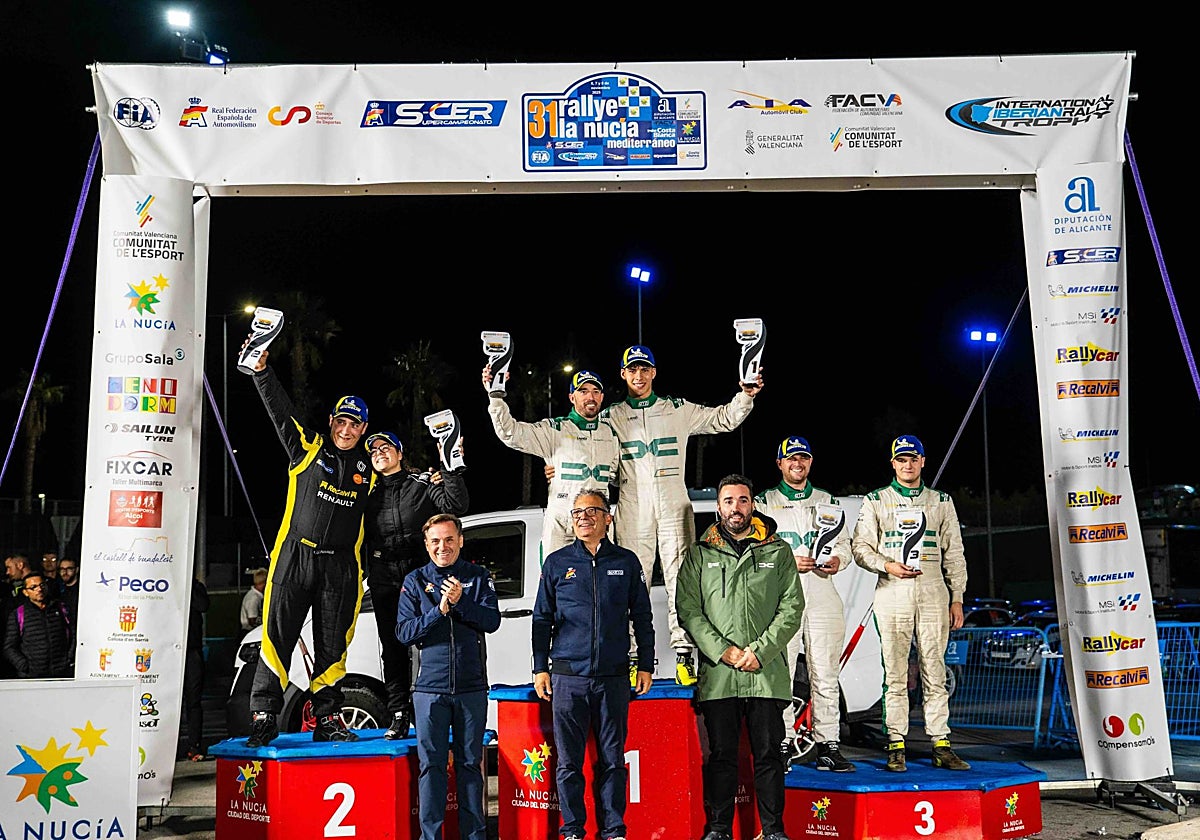 Podio del Supercampeonato de España de Rallyes.