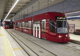 Imagen de la nueva línea 10 de Metrovalencia el día de su inauguración