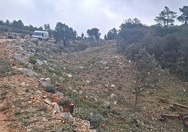 Cortafuegos abiertos en el antiguo territorio de Loriguilla.