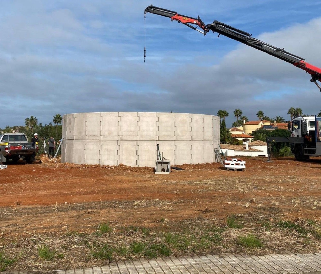 Los trabajos de construcción que han empezado hoy.