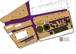 Plano de la actuación en el Parc Montaner.