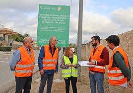 Un momento de la visita.