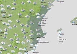 Aemet pronostica un fin de semana pasado por agua en la Comunitat y señala dónde lloverá