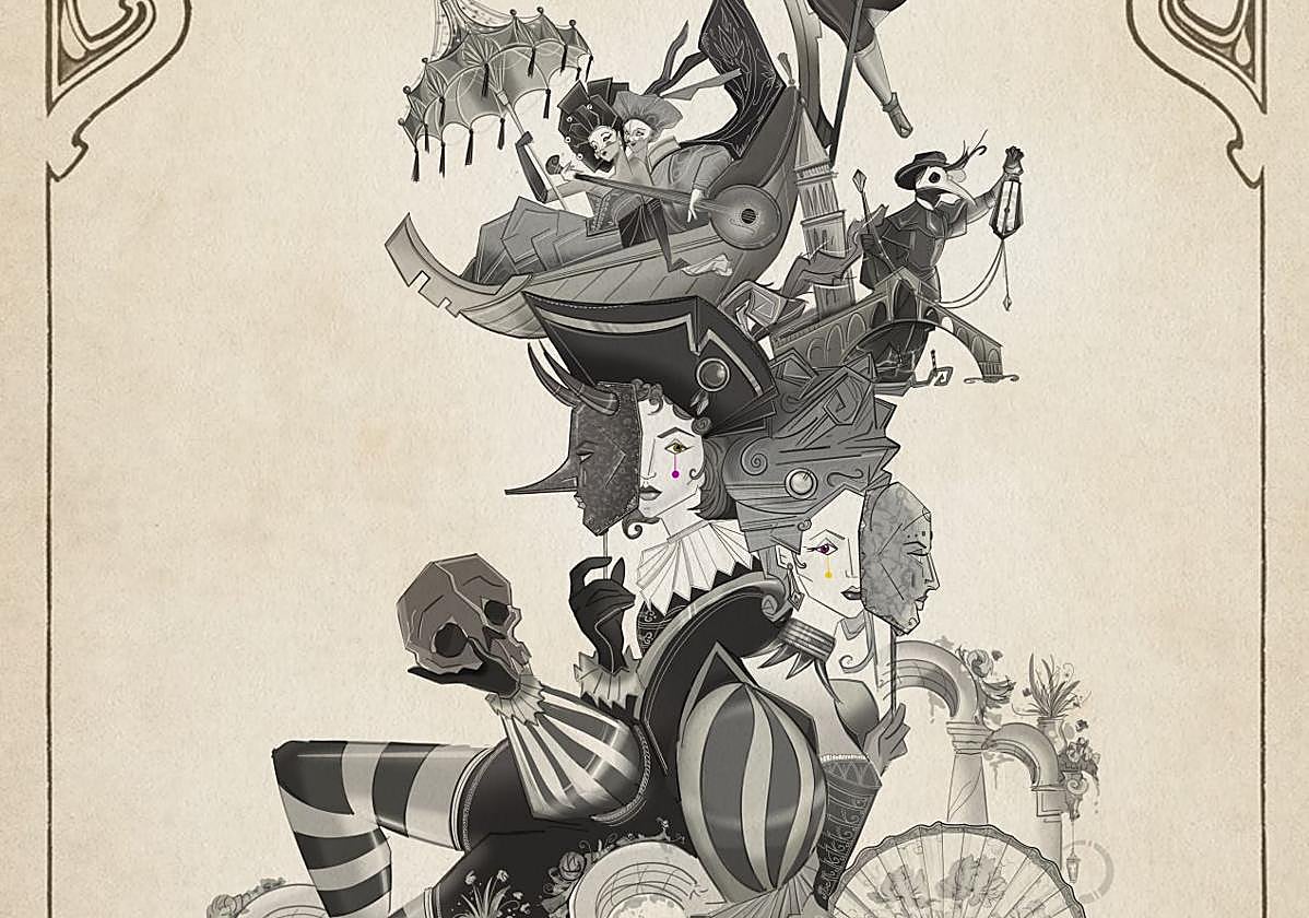 Boceto de la Falla Espartero-Gran Vía-Ramón y Cajal.