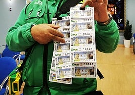 Venta de cupones de la ONCE, en una imagen de archivo.