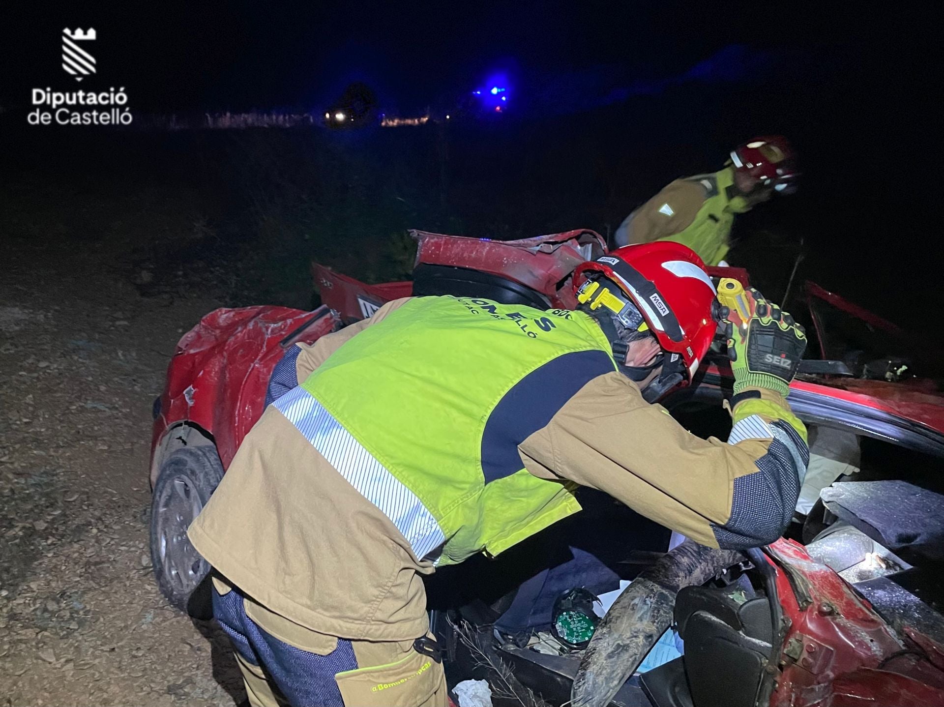 Fotos del accidente en un puente en Benassal donde han muerto dos personas