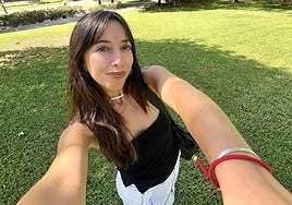 Valen Viejo, en el jardín del Turia.