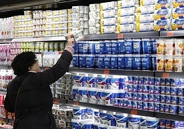 Una clienta realiza su compra en Mercadona, imagen de archivo.