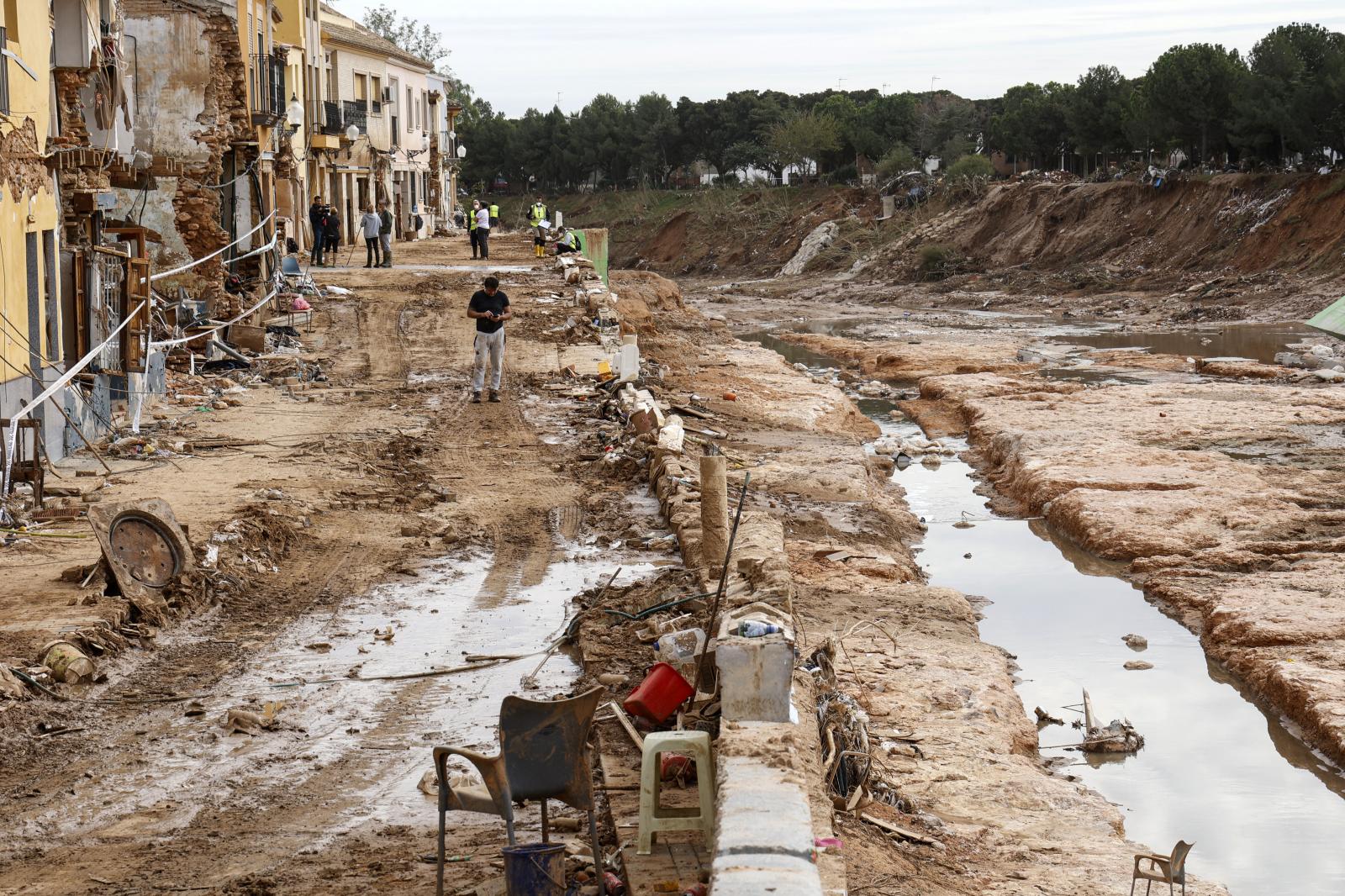 Barranco de Picanya tras la inundación.