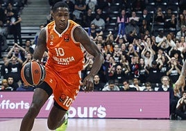 Omari Moore, con el Valencia Basket.