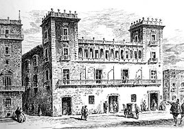 Casa de la Caridad. Se salvó el artesonado y no mucho más.