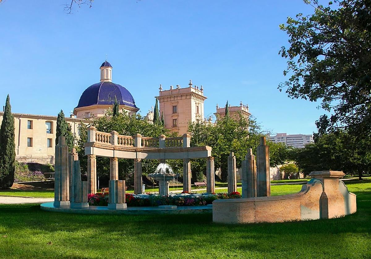 Recreación de la parte de la Tortada que será reconsruida en el jardín del Turia.