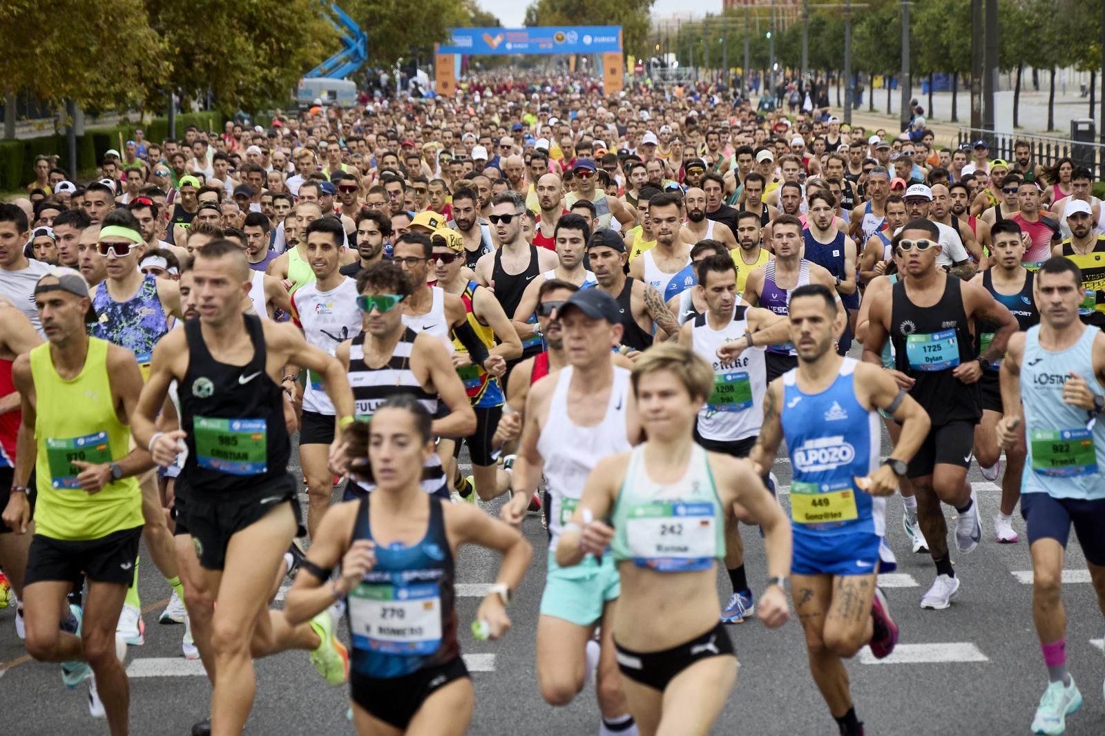 Corredores en la Media Maratón de Valencia.