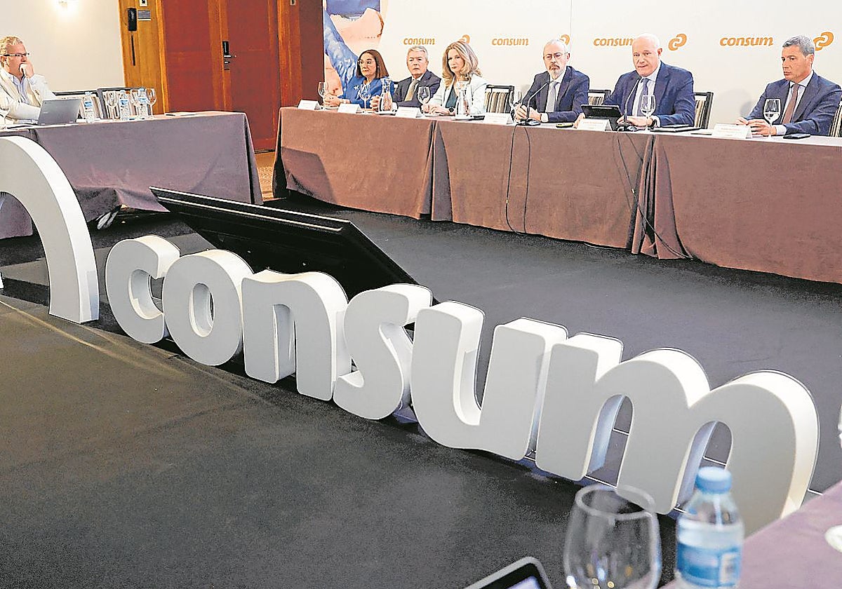 Antonio Rodríguez, durante la presentación de resultados de Consum.