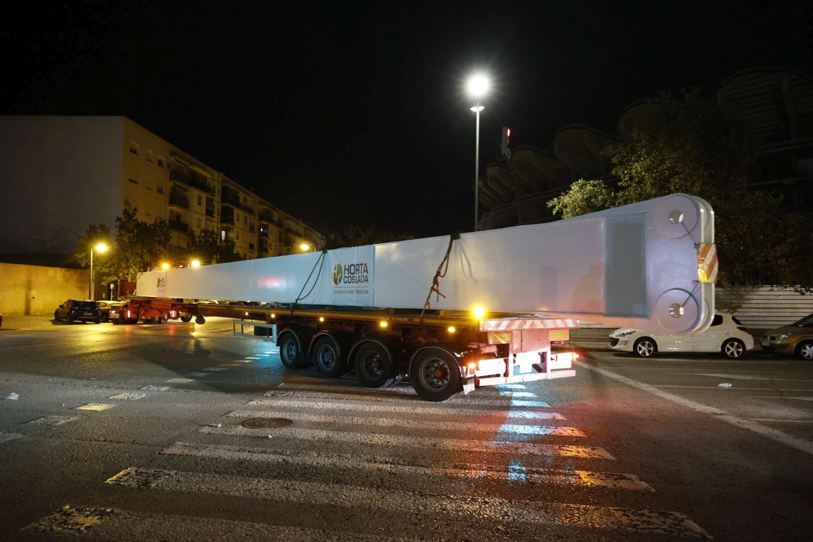 Los pilares que sustentarán la cubierta del Nou Mestalla ya están en Valencia