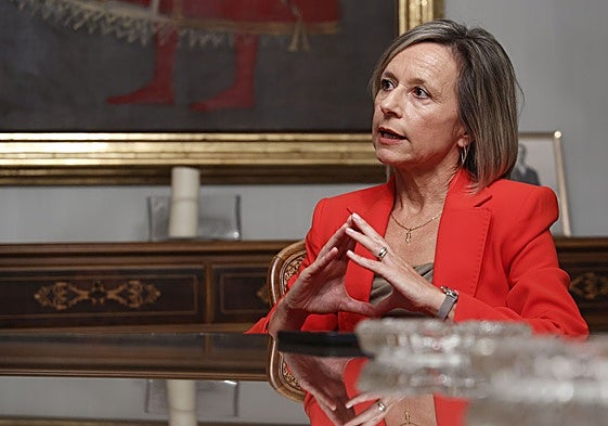 Esther Rojo, durante una entrevista con LAS PROVINCIAS.