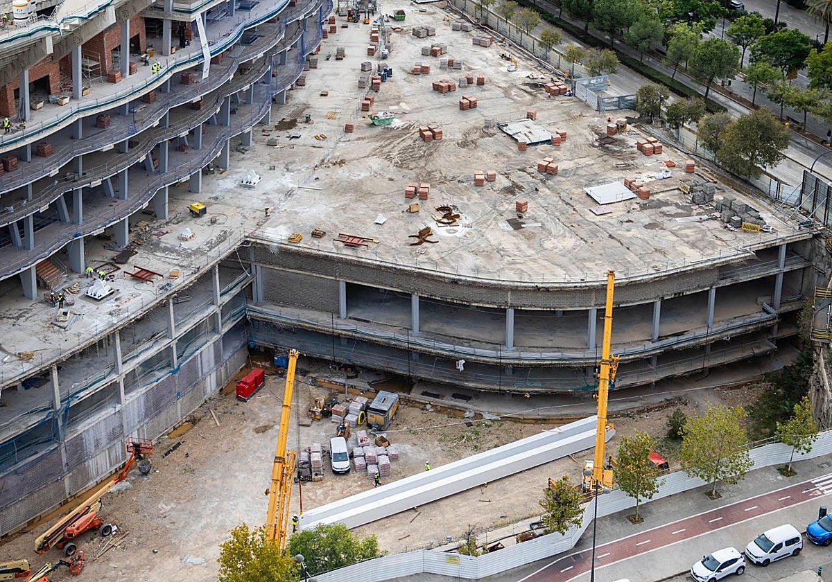 Vista de la descarga de la viga.