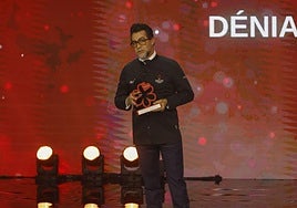 El cocinero Quique Dacosta, recibiendo el galardón este martes.