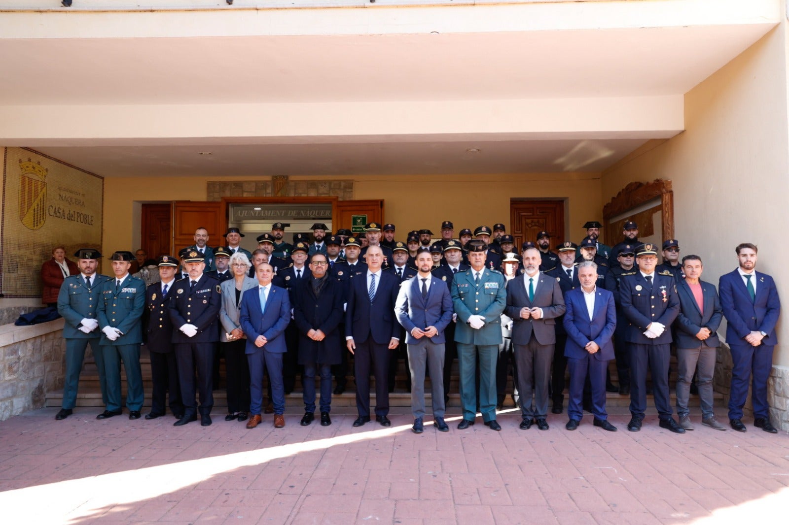 Foto de familia de los homenajeados.