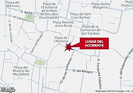 Muere un conductor de 88 años al sufrir una indisposición y estrellarse en pleno centro de Valencia