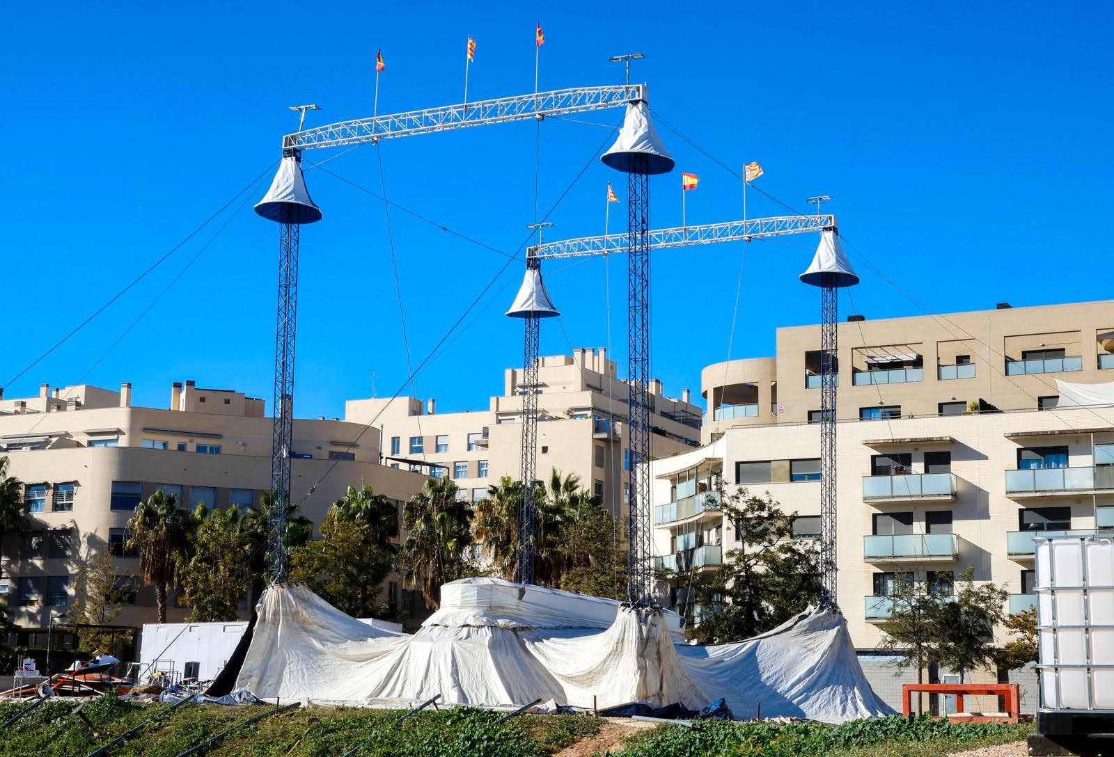 Fotos del solar donde iba a montar el Circ de Nadal en Valencia
