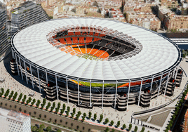 Vista de la descarga de la viga.