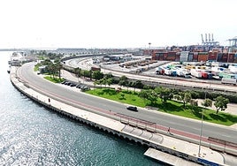 Marina Valencia Port, donde se creará un trazado de carril bici de 2,8 kilómetros.