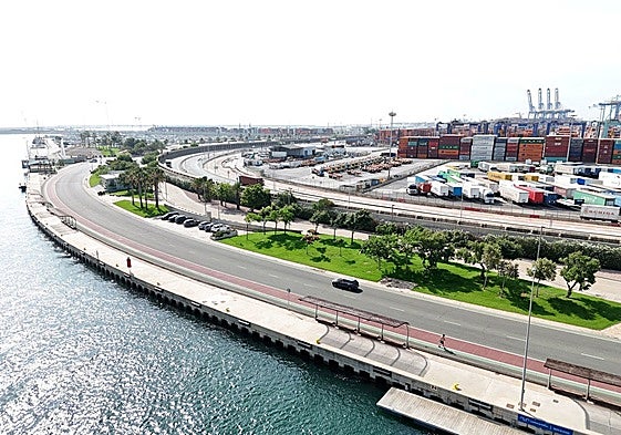 Marina Valencia Port, donde se creará un trazado de carril bici de 2,8 kilómetros.