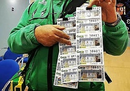 Vendedor de la ONCE, en una imagen de archivo.