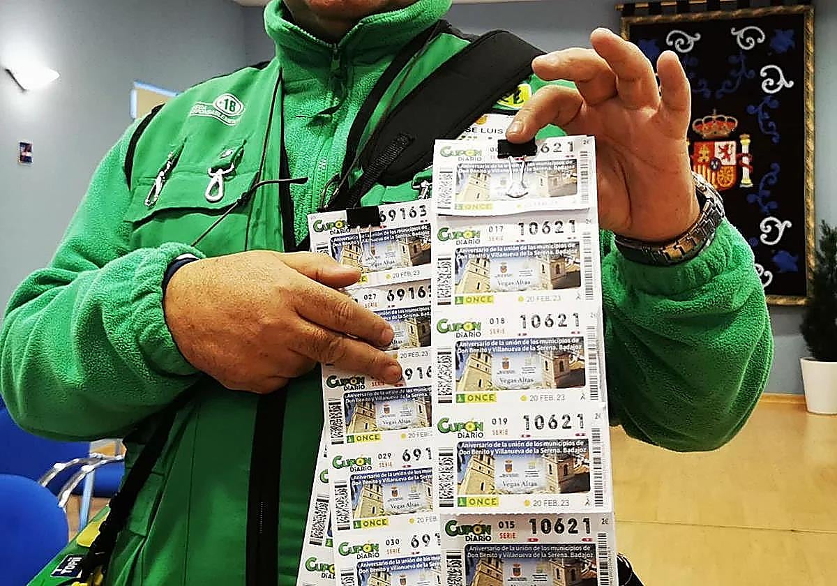 Venta de cupones de la ONCE.