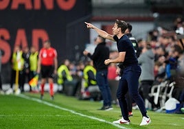 Íñigo Pérez, entrenador del Rayo, en Vallecas.