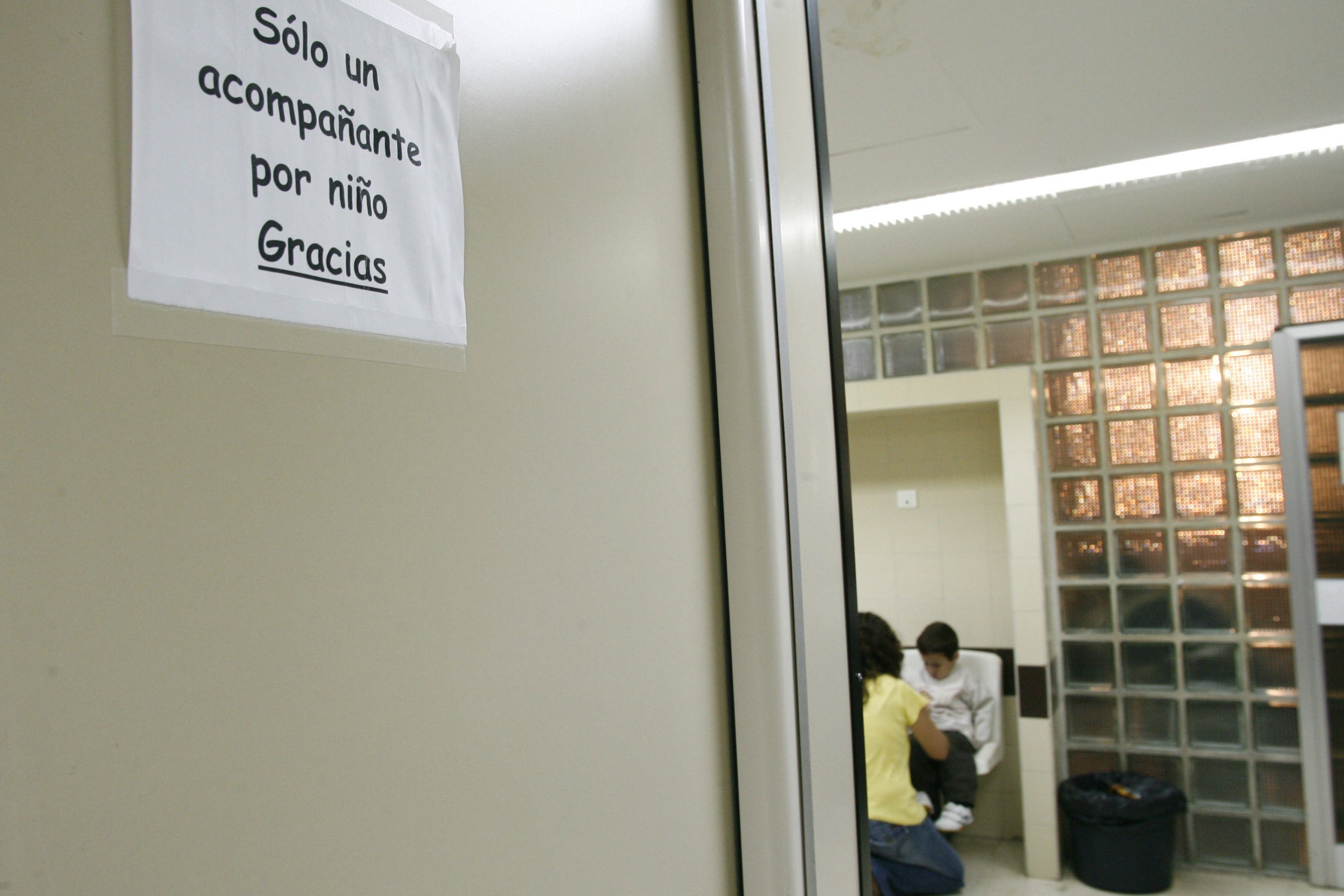 Sala de espera de un hospital.