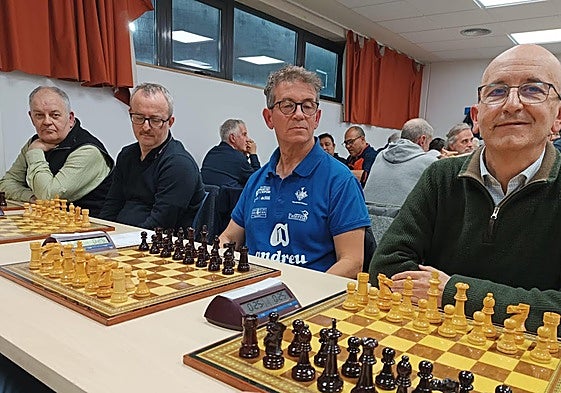 Integrantes del cuarteto paternero campeón del veteranos +50.