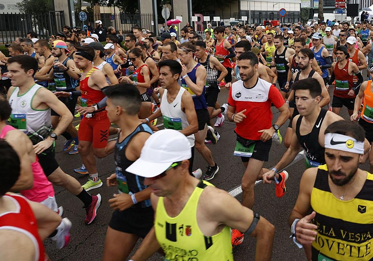 Corredores en la Maratón de Valencia.